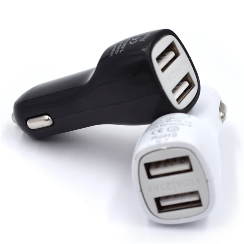 Billaddare Dubbla USB-port 5V 2.1A / 1A Billaddare för iPhone X 8 7 Plus 6s Samsung Galaxy S7 S8