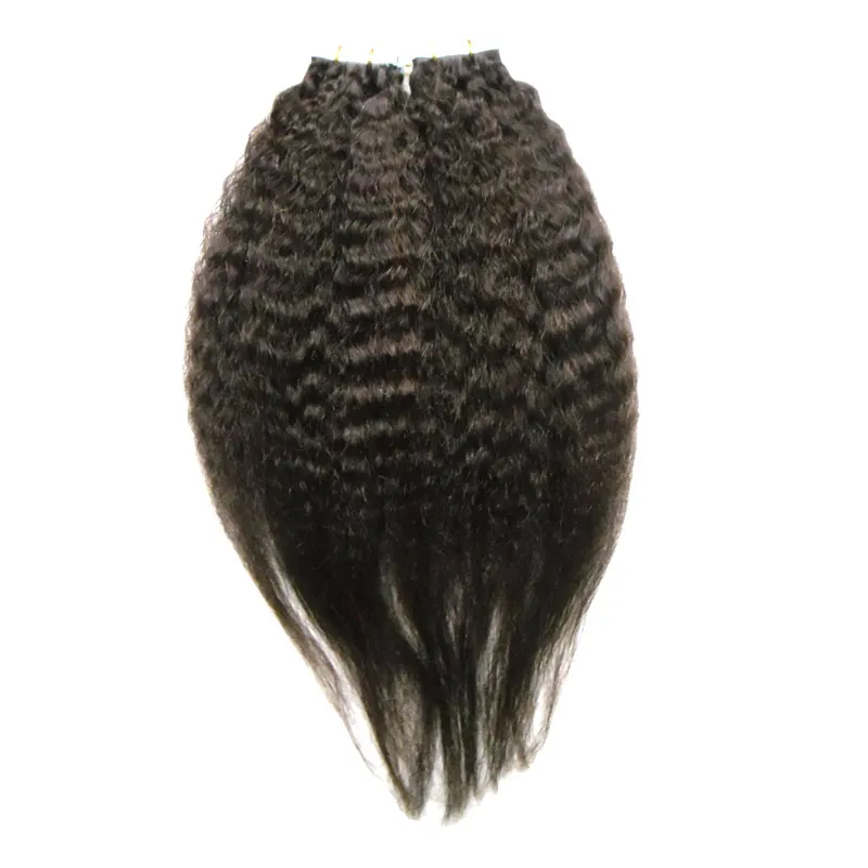 야키 인간의 머리카락 머리카락에 자연 컬러 테이프 레미 40 조각 7A 100g 인간의 머리카락 확장에서 피부 위사 테이프