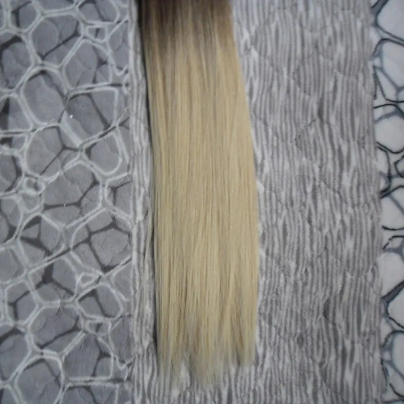 Ombre Micro Loop Easy Rings / Grânulos Extensões de Cabelo 1G 100G 6/613 Loira Human Head Micro Bead Extensões