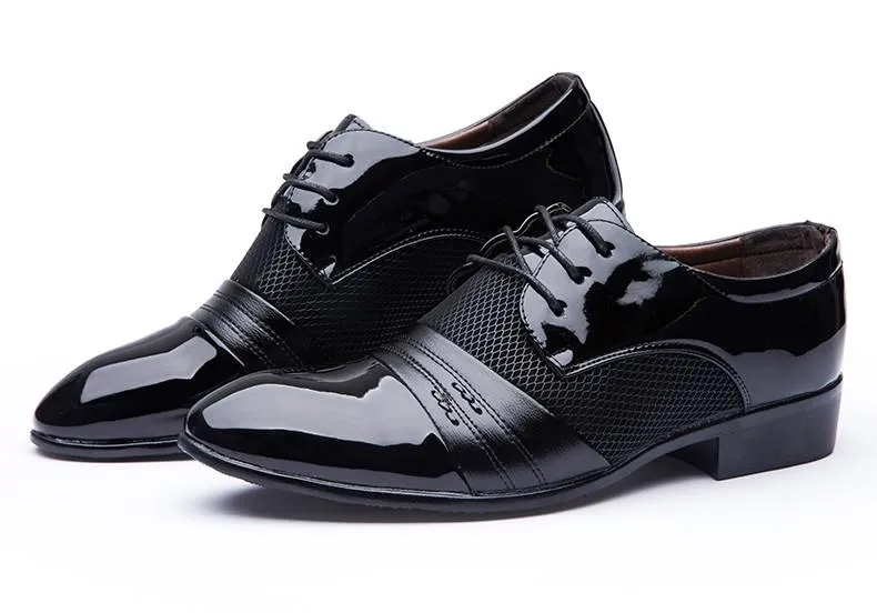 Kleiderschuhe lässige Heißgröße 6,5-13 Mann Kleiderschuh Flachschuhe Herrengeschäft Oxfords Casual Schuh schwarz / braun Leder Derby Schuhe