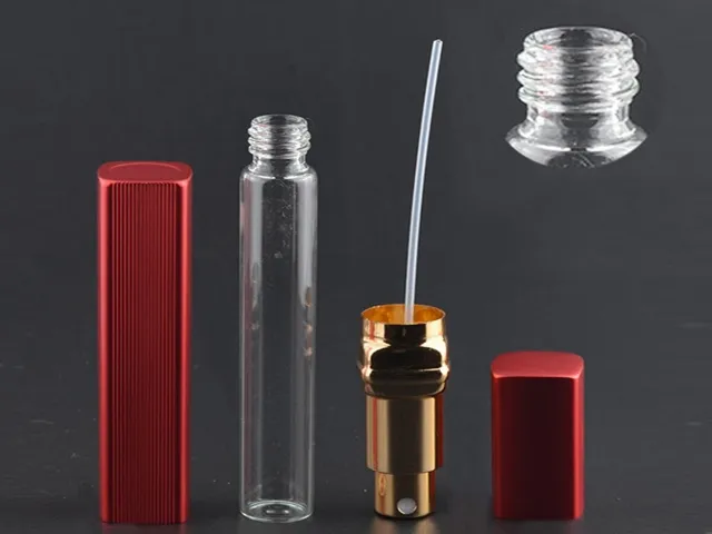 Brand New Fashion 12ML Aluminiowa butelka perfum z butelek z rozpylnikiem Mini Portable Perfum Container