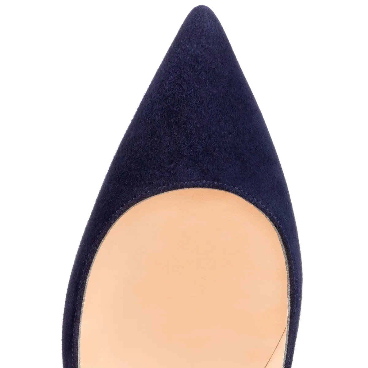 ZANDINA Dames Handgemaakte Mode ASO-Kate 120mm Puntschoen Klassieke Partij Slanke Hak Pumps Stiletto Schoenen Suede Blauw Z62512