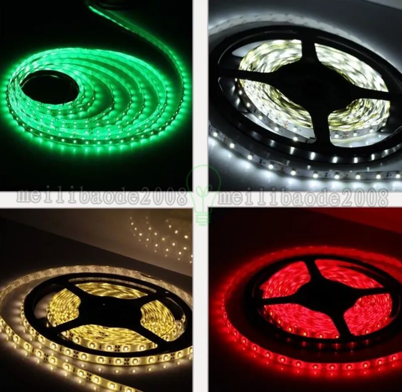 2017 NUOVO 500M 500 metri rosso bule giallo verde bianco caldo LED Strip Light 5M Supler Bright 3528 SMD Impermeabile IP65 Flessibile 300 led DC 12V