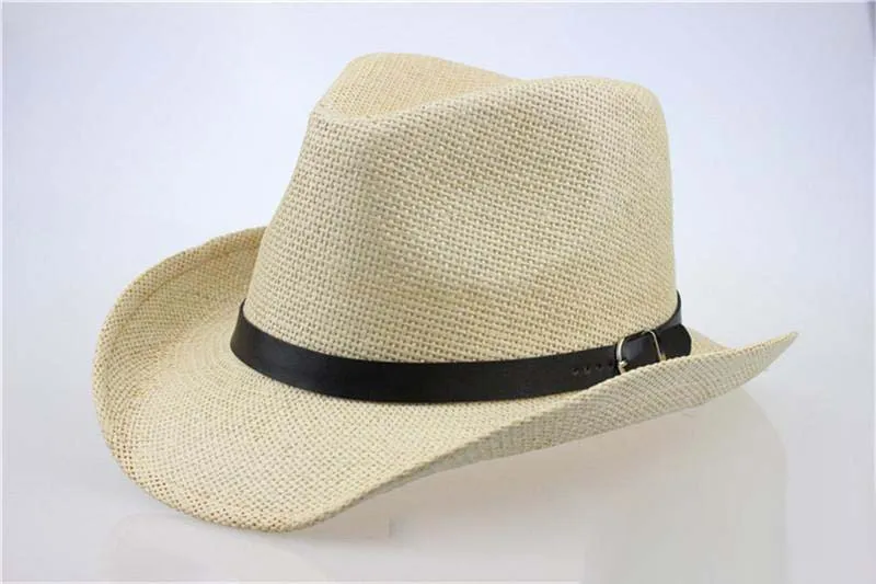 New Summer Multicolore Chapeau De Paille En Cuir Designer Femme Homme Cowboy Panama Chapeau Cap 6 Couleurs Disponibles Livraison Gratuite