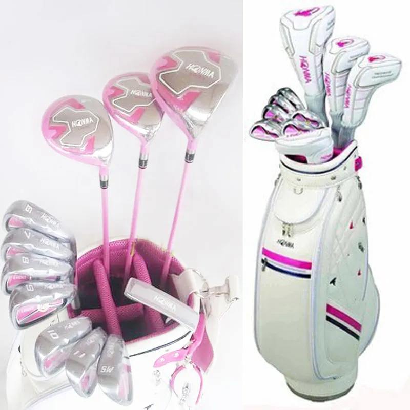Nieuwe Womens Golf Clubs Honma U100 Golf Complete Set van Clubs Driver + Fairway Wood + Putter + Bag Graphite Golf Shaft en Headcover Gratis verzending