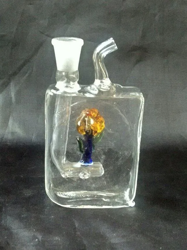 Flower-shaped square glass bongs accessories Glass Smoking Pipes colorful mini multi-colors Hand Pipes Best Spoon glas