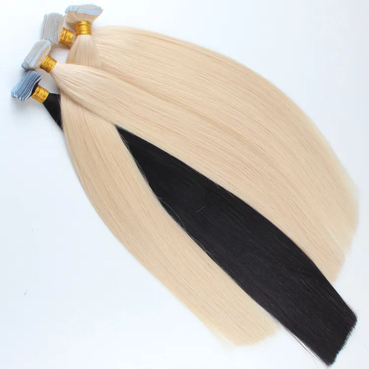 Élibaissance Coiffe Virgin Remy Ruban dans les cheveux Double Tirage Cheveux russes 2.5Gram / PCs 40pcs / Set