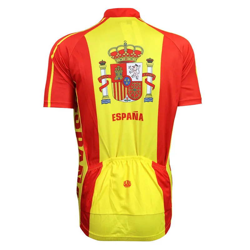 Новый велосипедный трикотаж Испания Espana желто-красный мужской MTB шоссейный велосипед одежда с коротким рукавом Sopa Ciclismo Maillot Pro командные спортивные трикотажные изделия 2024