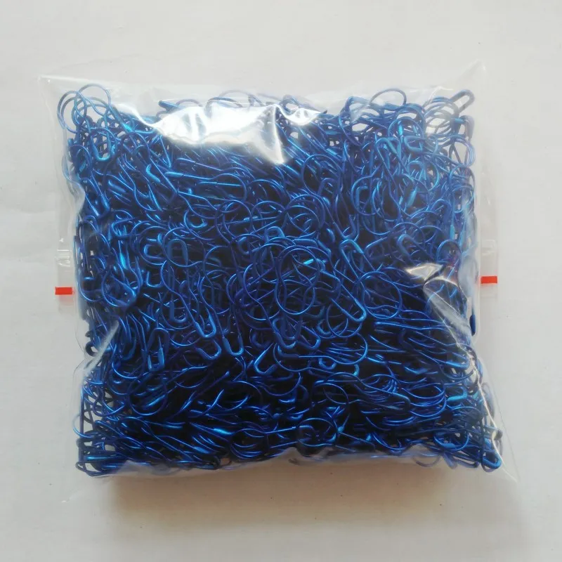 1000 st Nya blå päronformade säkerhetsnålar Stålmaterial Bra för stygnmarkör, DIY CRAFT