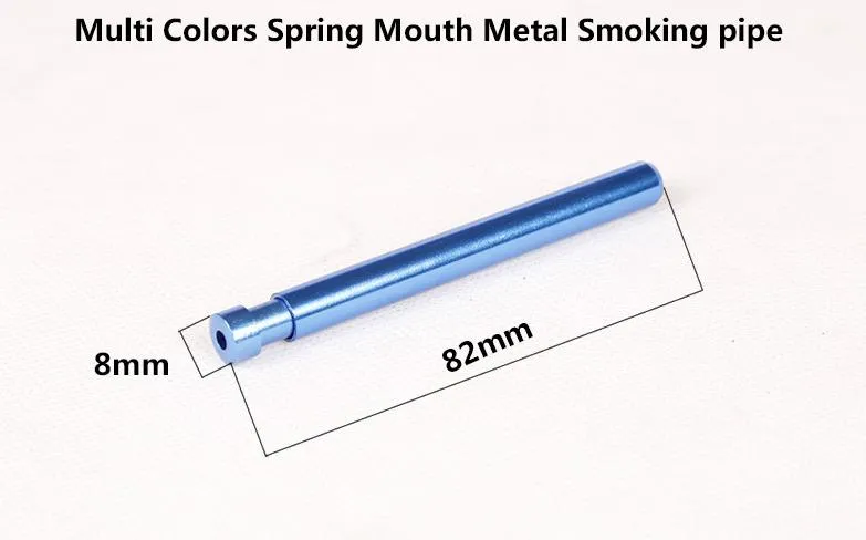 Porte-cigarette à ressort en alliage d'aluminium, métal de couleur, petit tuyau longueur 82MM, tuyau de commerce extérieur 7002