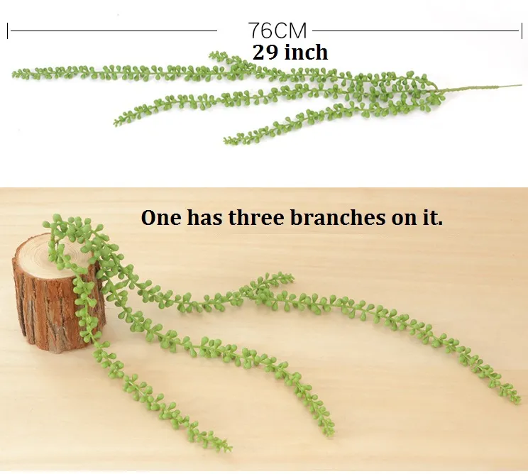 結婚式の装飾、パーティーの装飾、ハロウィーンの装飾、壁のぶら下がっているクリスマスの装飾の76cmの緑の人工多肉植物のつる