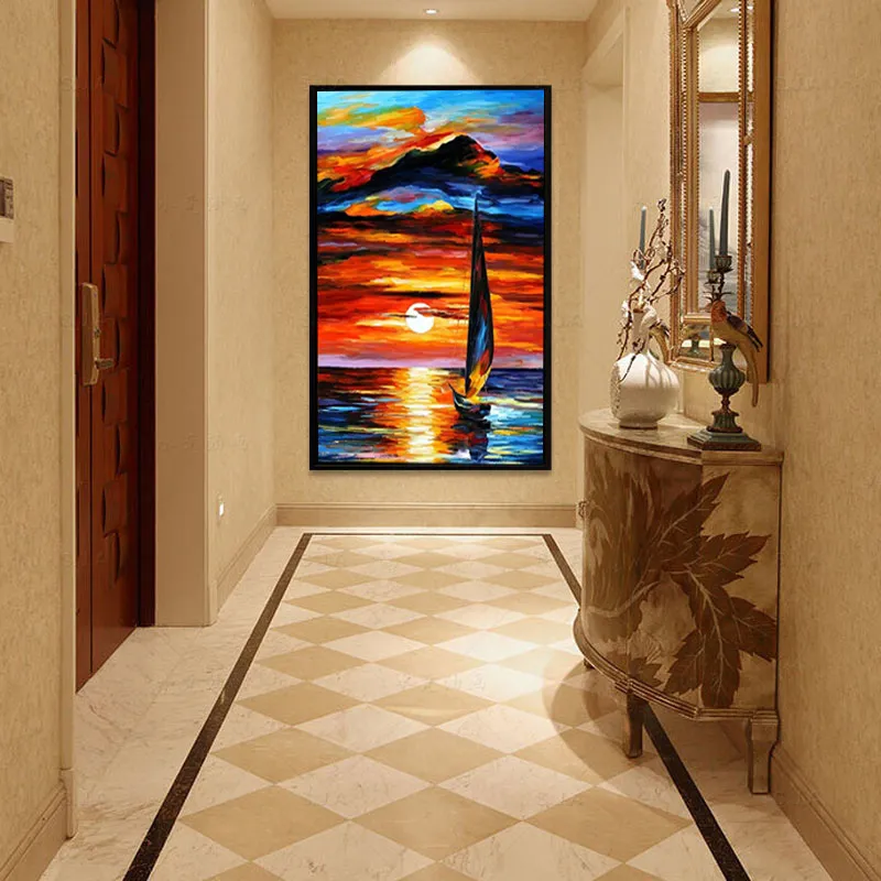 100 Pure Hand Painted Modern Living Room Study Walkway Home Decoration Art Oil Painting Thick Oil Color Canvas Knife Painting JL01154632