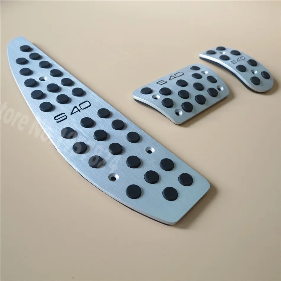 Car Accessories For VOLVO S40 Fuel Brake Foot Rest Automatic pedals Plate Non slip Accelerator brake AT pedal Pads Cover Styling