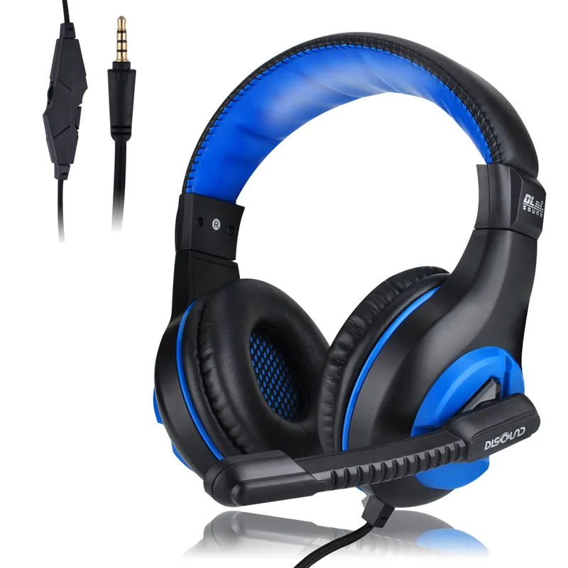 Original Wired Gaming Headphone 3.5 Computer Gaming Hedset Gamer 3.5 с микрофоном для ПК PS 4/5 Xbox