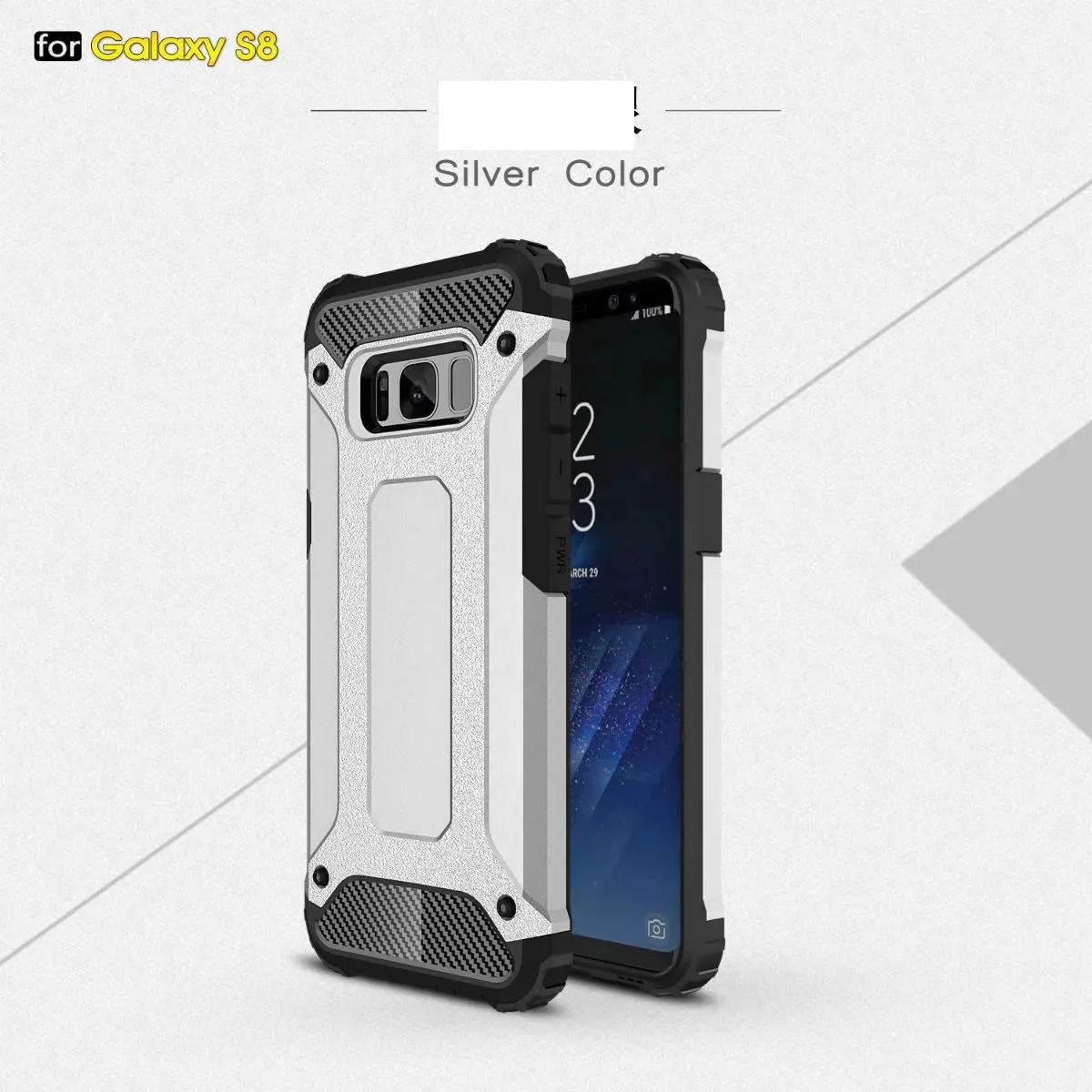 Armor Hybrid Defender Case TPU+PC Shockproof Cover Case FOR IPhone X XR XS XS MAX 5 se 6 7 8 plus Galaxy S5 S6 S7 S6 EDGE s8 S8 PLUS 