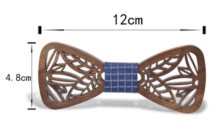 Полый Деревянный Боути 8 стилей 12 * 4.8 см Ручной Работы Старинные Традиционные Бантом Для бизнеса Пати свадьба готовой продукции DIY Деревянный Галстук