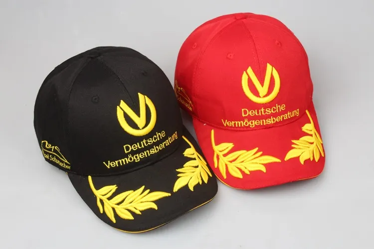 Michael Schumacher casquette F1 formule course hommes chapeau blé broderie Gorras Snapback Sport os extérieur noir/rouge casquette de Baseball