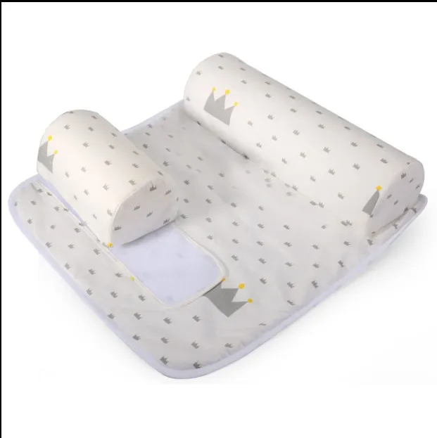 2022 Baby Infant Newborn Sleep Positioner Anti Roll Pillow With Sheet Cover+Pillow Sets For 0-6 Months Babies