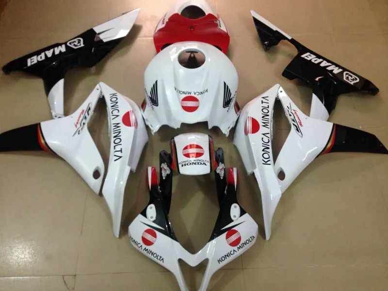 طقم صب حقن البلاستيك ABS لهوندا CBR600RR 07 08 fairings أحمر أسود أبيض مجموعة CBR600RR 2007 2008 OT25