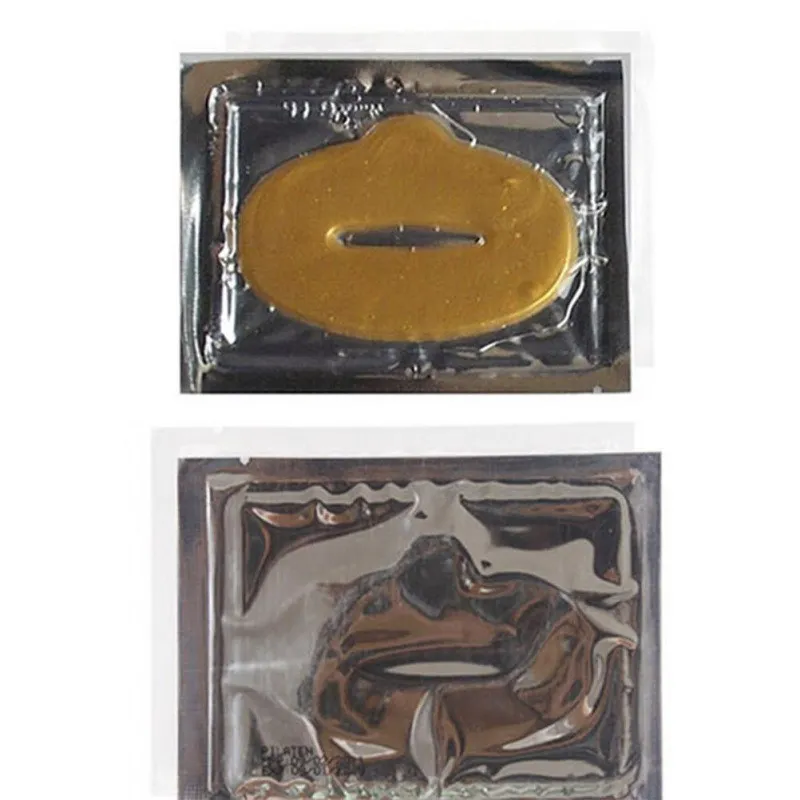 15ピースの新しい金の粉のゲルコラーゲンリップマスクマスクシートパッチ