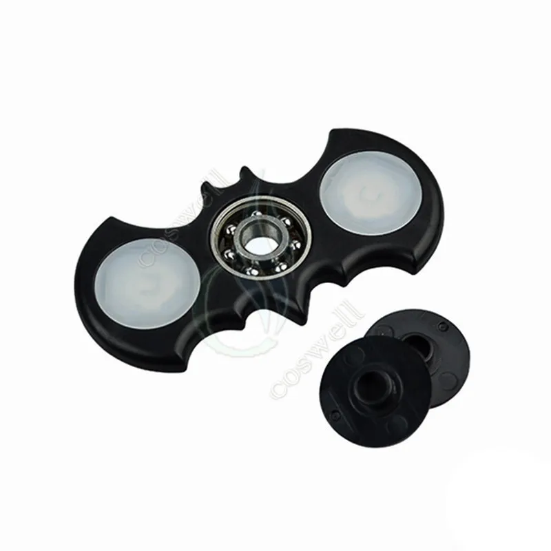 LED Light Fidget Spinner Toy EDC Spinners à la main avec interrupteur Triangle Plastic Finger Tip Decompression Nouveauté Rollover Peluche Toys DHL