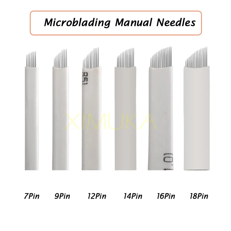 7 Pin Permanent Makeup Eyebrow Tatoo Blade Microblading Needles For 3D Embroidery Manual Tattoo Pen Machine 3504981