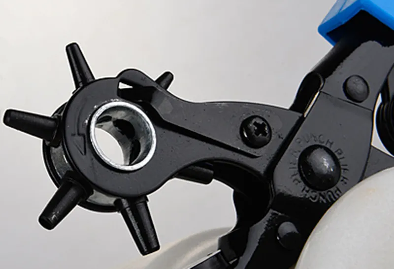 Circular Leather Hole Punch Set With 6 Drilling Spring Clamp Pliers And