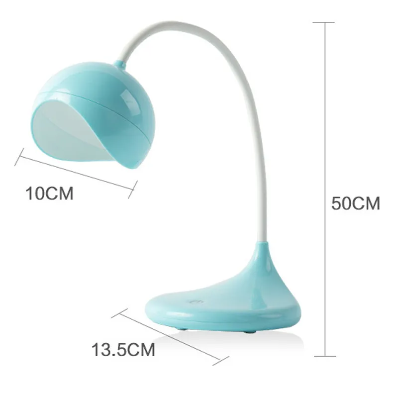 Lampe de lecture LED, lampe d'apprentissage, protection des yeux, tuyau en silicone, pliable, tactile, gradation, USB, pour étudiants et enfants