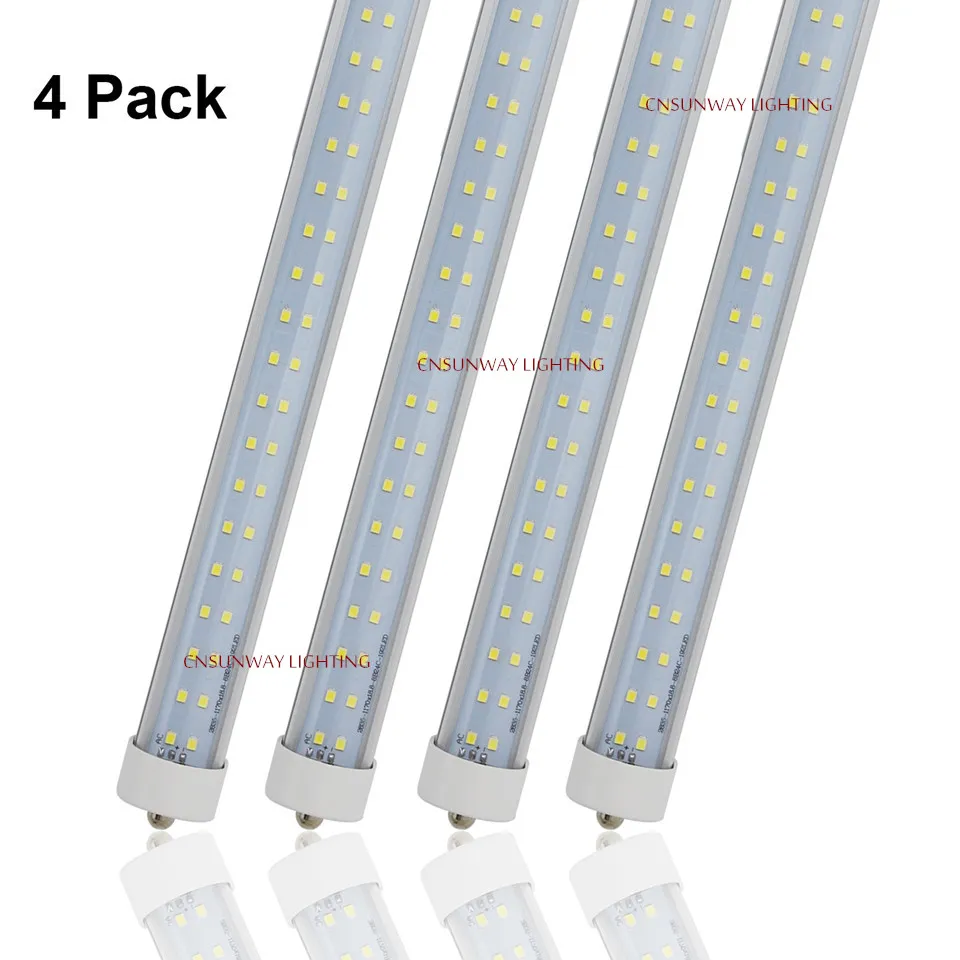 8 Fuß Single Pin FA8 T8 LED-Röhrenlichter 45W LED-Leuchtstoffröhrenlampen Glühlampen 5000K Klare Abdeckung 25er-Pack für Ladenbeleuchtung Garage Lagerbestand in den USA