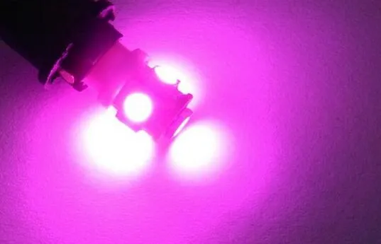 T10 5SMD Bil LED-ljus 12V W5W / 194 5050 Auto LED-lampa Vitblå röd rosa lampa