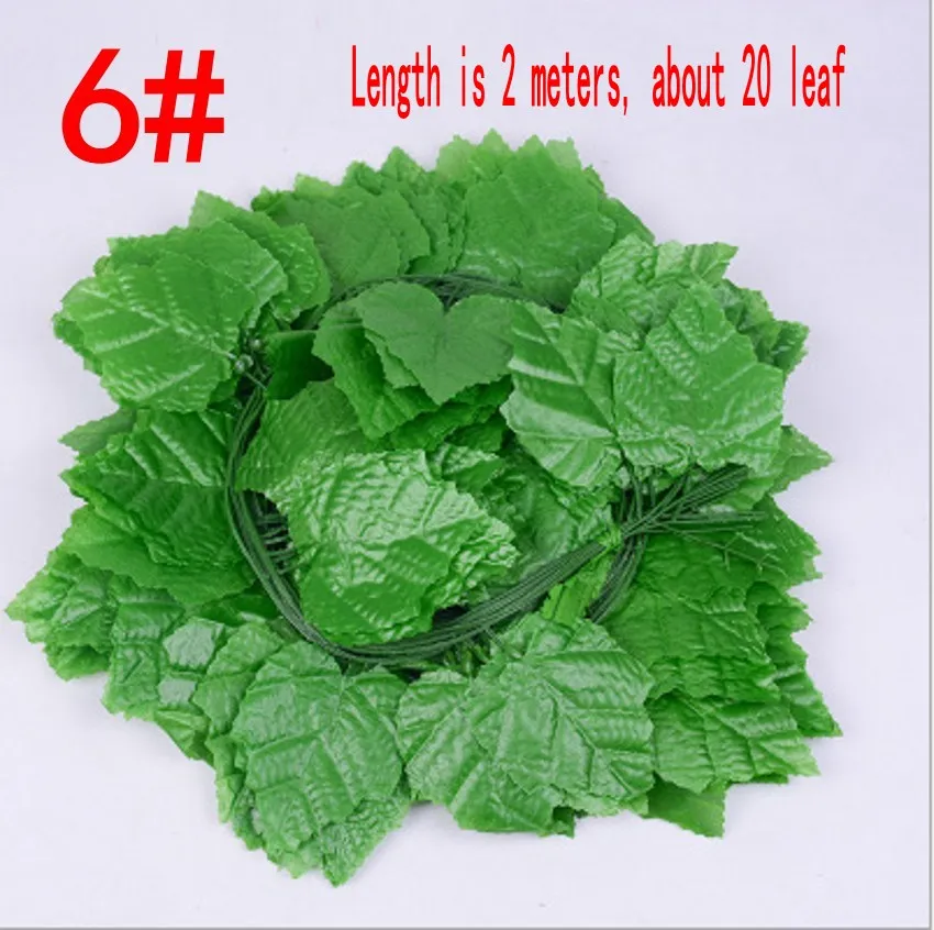 200cm green silk artificial Hanging ivy leaf plants vines leaves diy For Home Bathroom Decoration Garden Party Decor