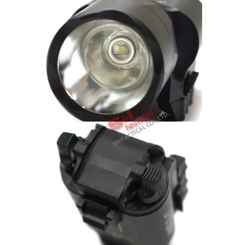 الضوء التكتيكي SF X300 Ultra LED Gun Light X300U يناسب المسدسات مع Picatinny أو القضبان العالمية لنطاق البندقية الأسود