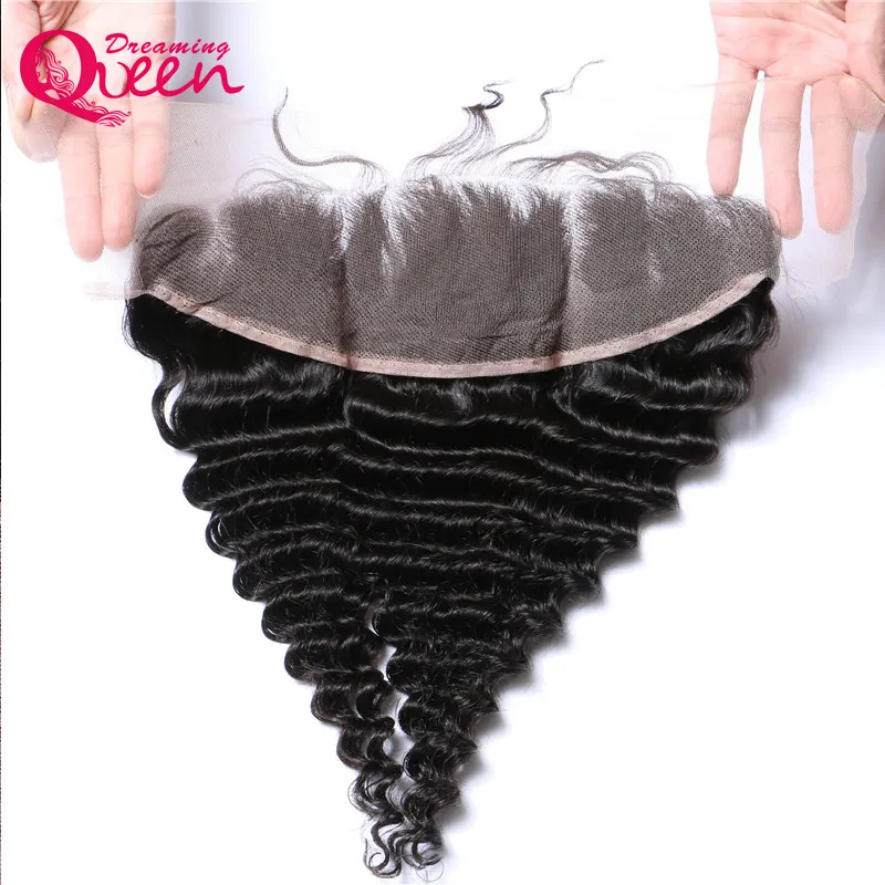 Unprocessed Brazilian Virgin Human Hair Deep Wave Hair Extensions 3 Bundles With 13x4 Lace Frontal Bleached Knots Natural Hairline7811626