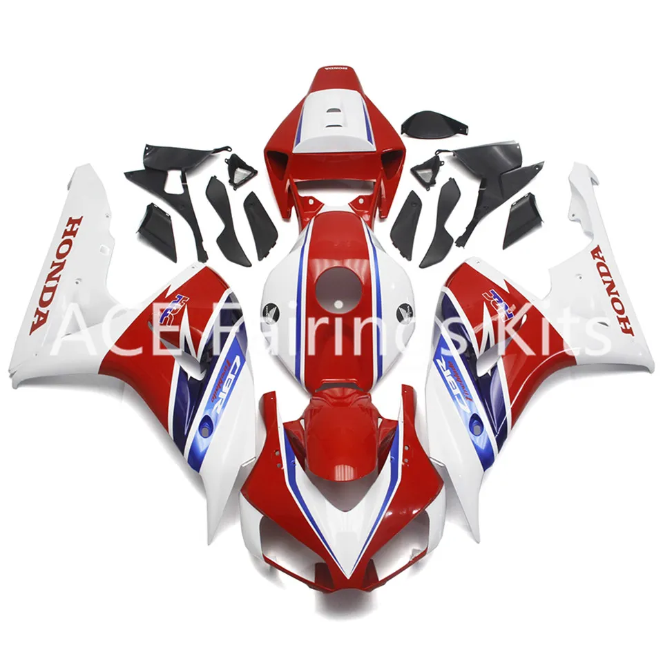 3 kostenlose Geschenke für Einspritz-ABS-Verkleidungen in Weiß und Rot für Honda CBR1000RR 06 07 2006 2007 ABS-Kunststoff-Motorrad-Vollverkleidungssatz