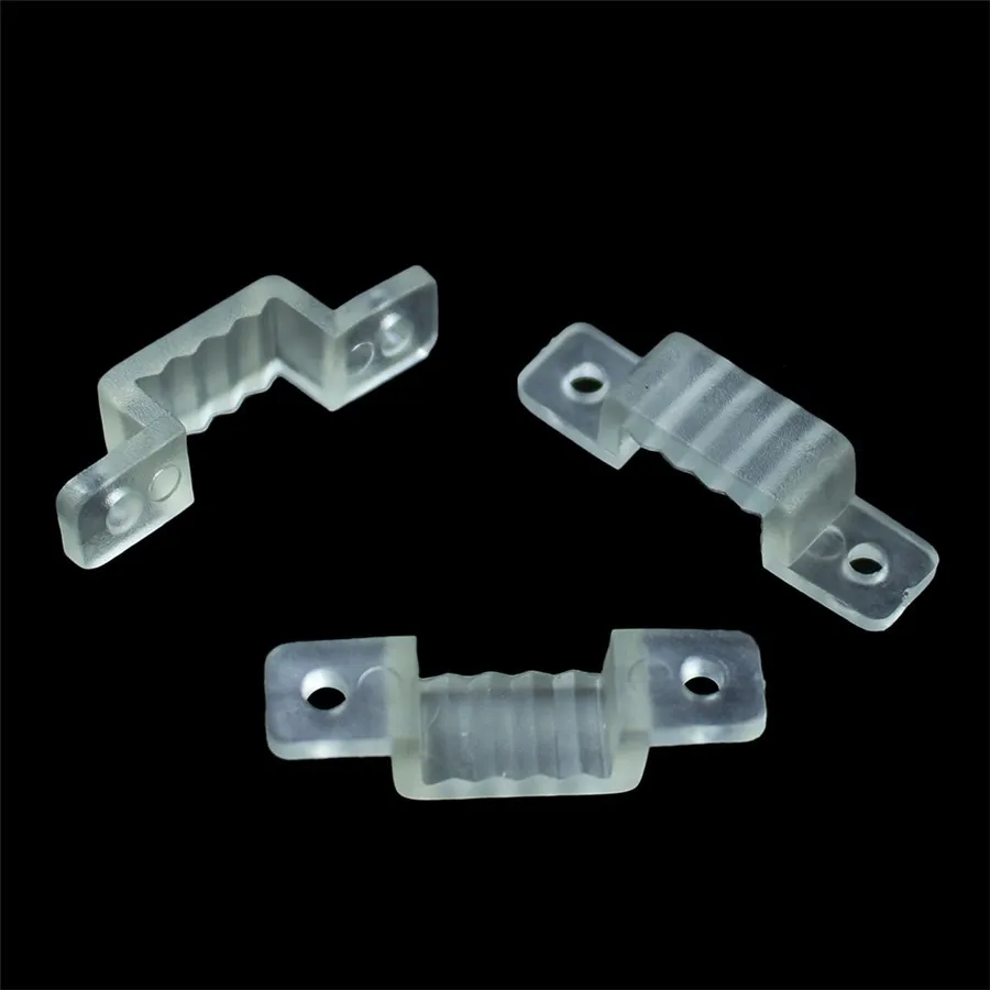 8mm 10mm 12mm 16mm LED Fixing Silicone Mounting Clips For 12V 220V 5050 2835 3014 LED Strip Light Connector 192M