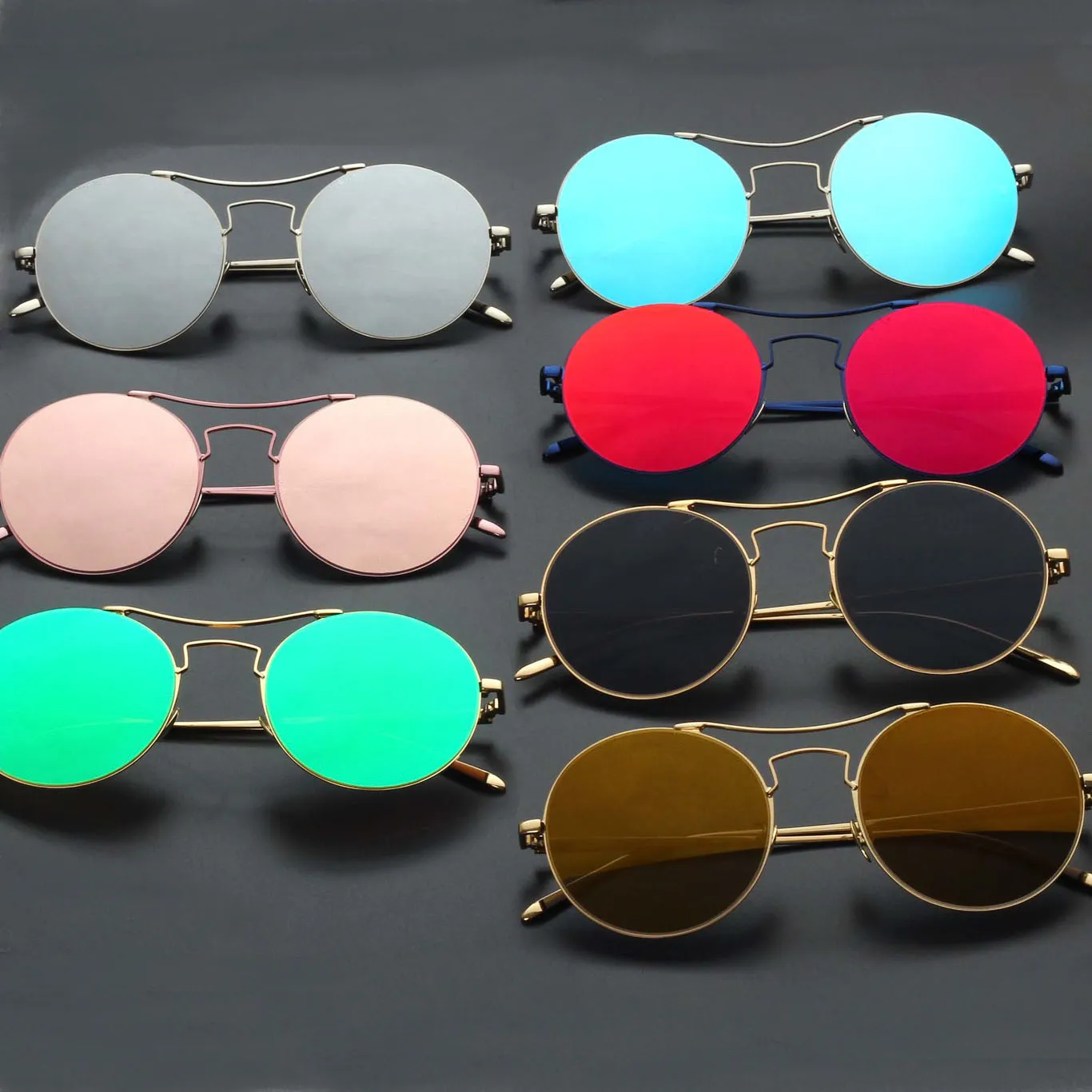 Korean Trend V Brand Sunglasses Reflective Sunglasses Tide Men And