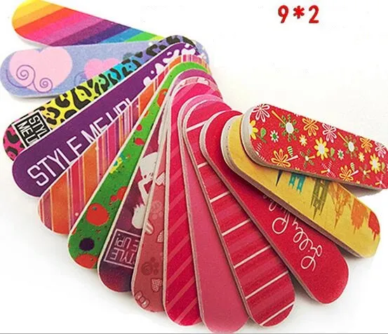 Patterned Nail File Buffer Sanding Washable Manicure Tool Nail Art Polish Sandpaper Strip Polishing File Tool KD1