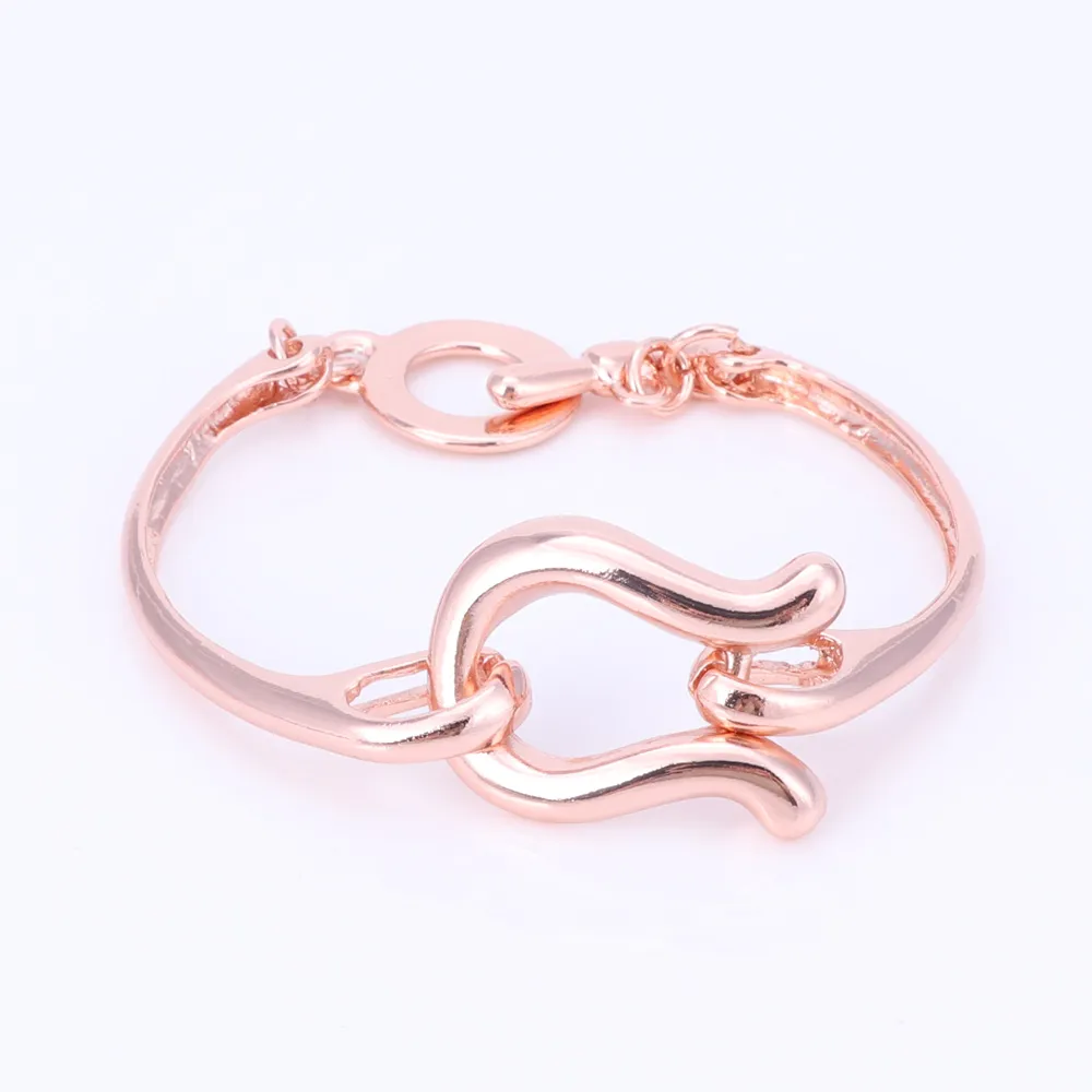 Conjuntos de joyería africana para mujer, moda de oro rosa, boda nupcial, elegante, romántico, collar de boda, pendiente, brazalete, anillo, conjuntos de joyería