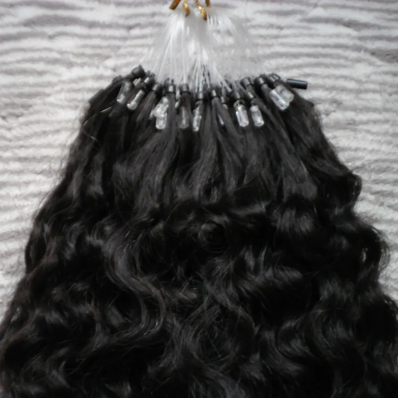 Human hair extensions Afro kinky curly 7a micro loop brazilian extensions 100g brazilian kinky curly micro bead hair extensions 104839717