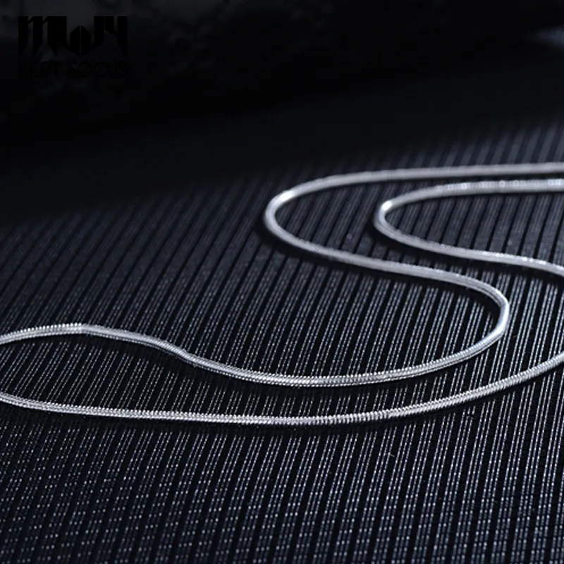 Promotion! wholesale 925 Silver Necklace Fashion Snake Chain Necklace Simple jewelry 1.2 mm Necklaces 16 18 20 22 24 inches 