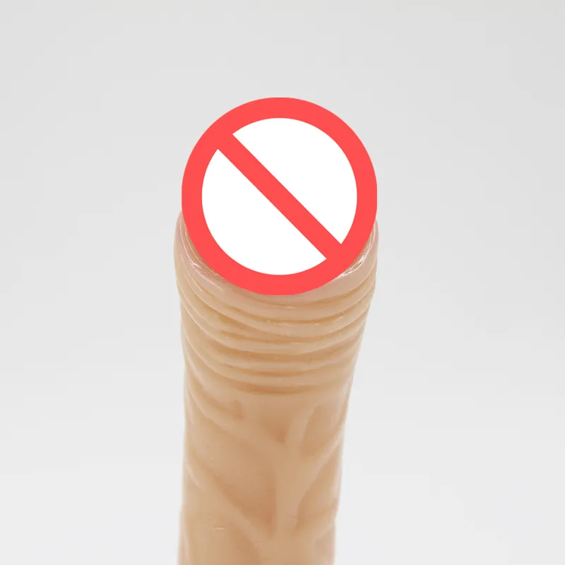 Carne 728 polegadas 185cmbig sexo vidrador dongs com o copo de sucção pau realista de pênis para mulher adulto produto erótico Toys9800524