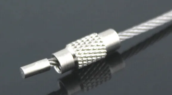Высокое качество нержавеющей стальной проволоки брелок кабель брелок кольцо для открытый пешие прогулки 1000 шт. Бесплатная доставка