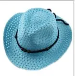 Hand woven children's cowboy leisure jazz hat New fashion baby sun beach hat Kids summer cool straw baby boy girl caps M037