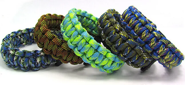 Mix kleuren die je kies Paracord parachute koord armbanden overlevingsarmband camping reiskit