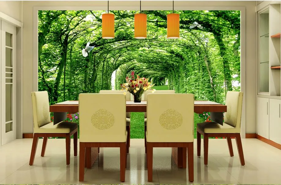 mural wallpaper Customized luxury wallpaper Forest lawn landscape trees 3d wall murals