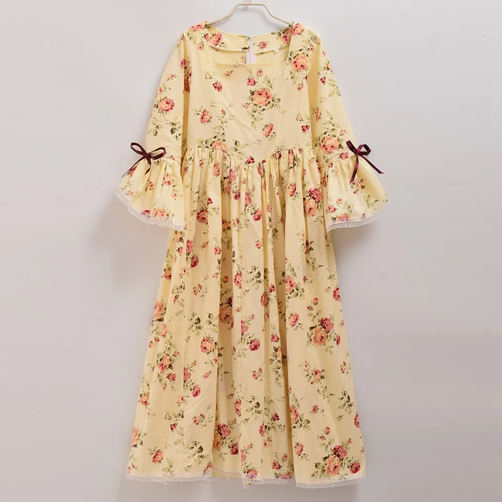 Bürgerkriegskleid für Mädchen, Kolonialkostüm für Kinder, viktorianisches Pionierkleid, puritanische Kleider, weißer Hut, Mini-Umhang, Reenactment-Outfit1018433