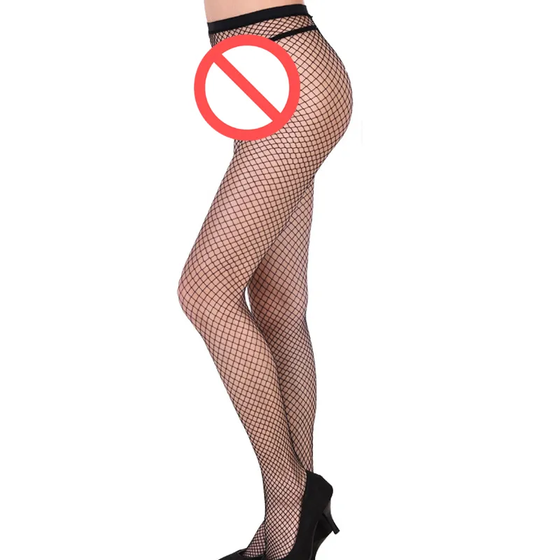 Tsy damer sexiga fishnet strumpor topp mesh lår höga knä strumpor långa tights kvinnor svart spets pantyhose