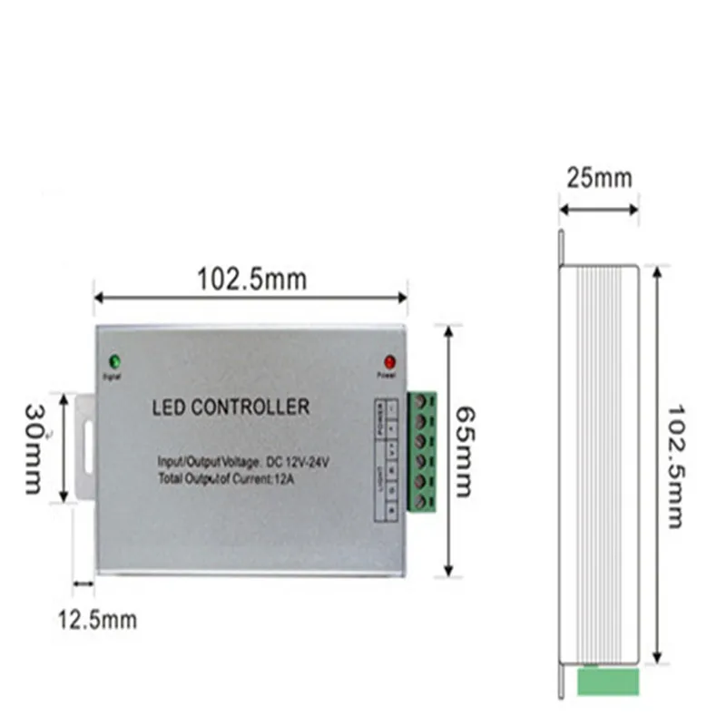 IR-Fernbedienung DC12V-24V 12A 144W 44 Tasten für RGB SMD 5050 3528 LED-Streifen aus Aluminium für längeres Arbeiten