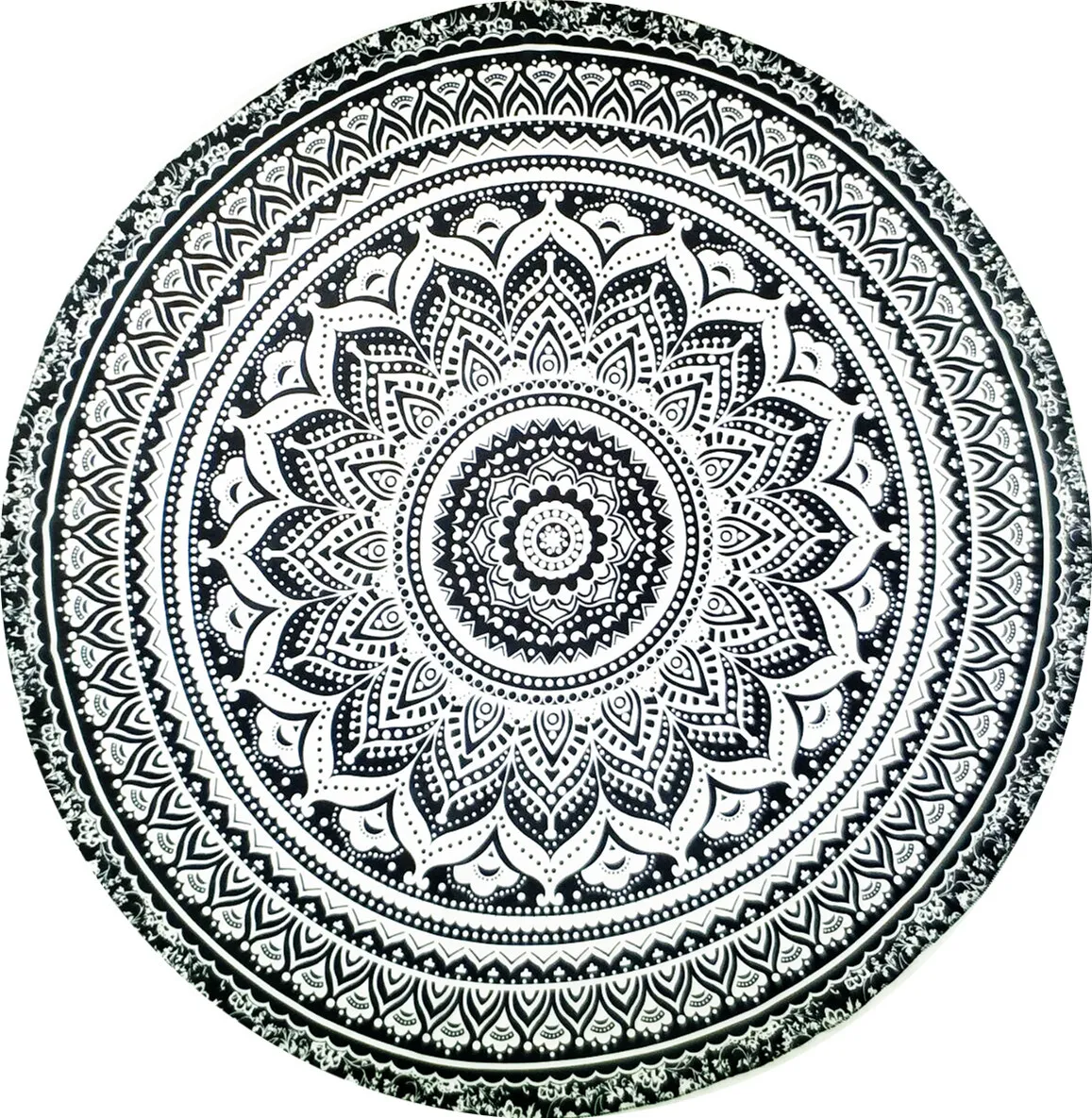 Runde Mandala-Strandtücher, bedruckter Wandteppich, Hippie-Boho-Tischdecke, böhmisches Strandtuch, Serviettenbezug, Strandtuch, Wickeltuch von DHL