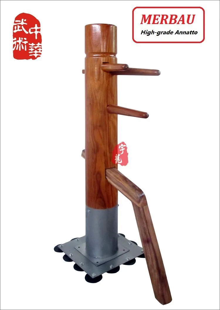 Merbau Rosewood Patent Stand Column Wing Chun Wooden Dummy, Top Grade Quality Professional One Punch Man Kungfu Train Mook Jong